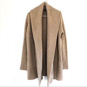 VINCE Yak Wool Shawl Open Chunky Cardigan
